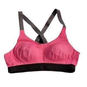 Victoria's Secret Women's Pink‎ & Black Adjustable Straps Comfort Sports Bra 32A